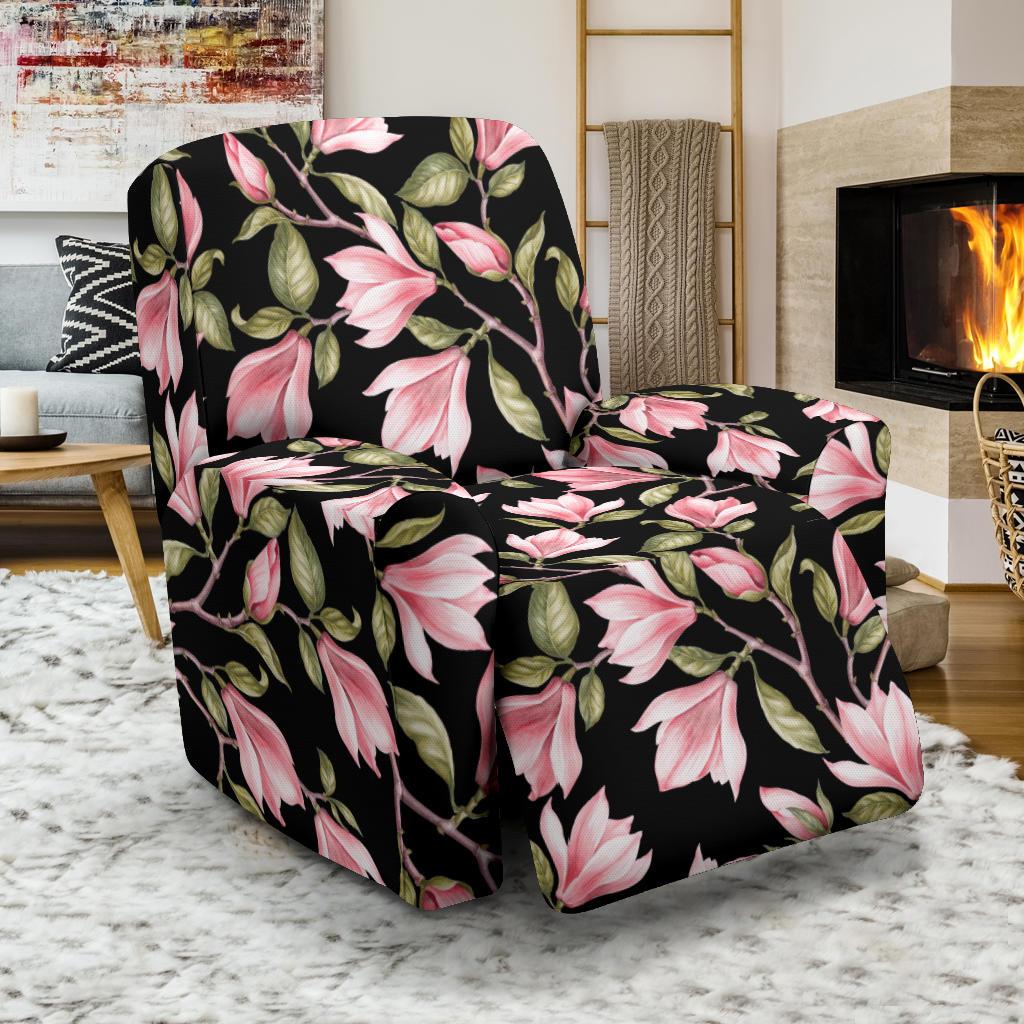 Magnolia Pattern Print Design MAG03 Recliner Slipcover-JORJUNE.COM