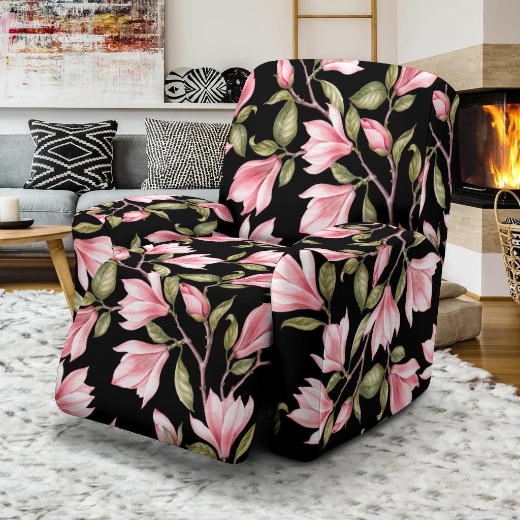 Magnolia Pattern Print Design MAG03 Recliner Slipcover-JORJUNE.COM