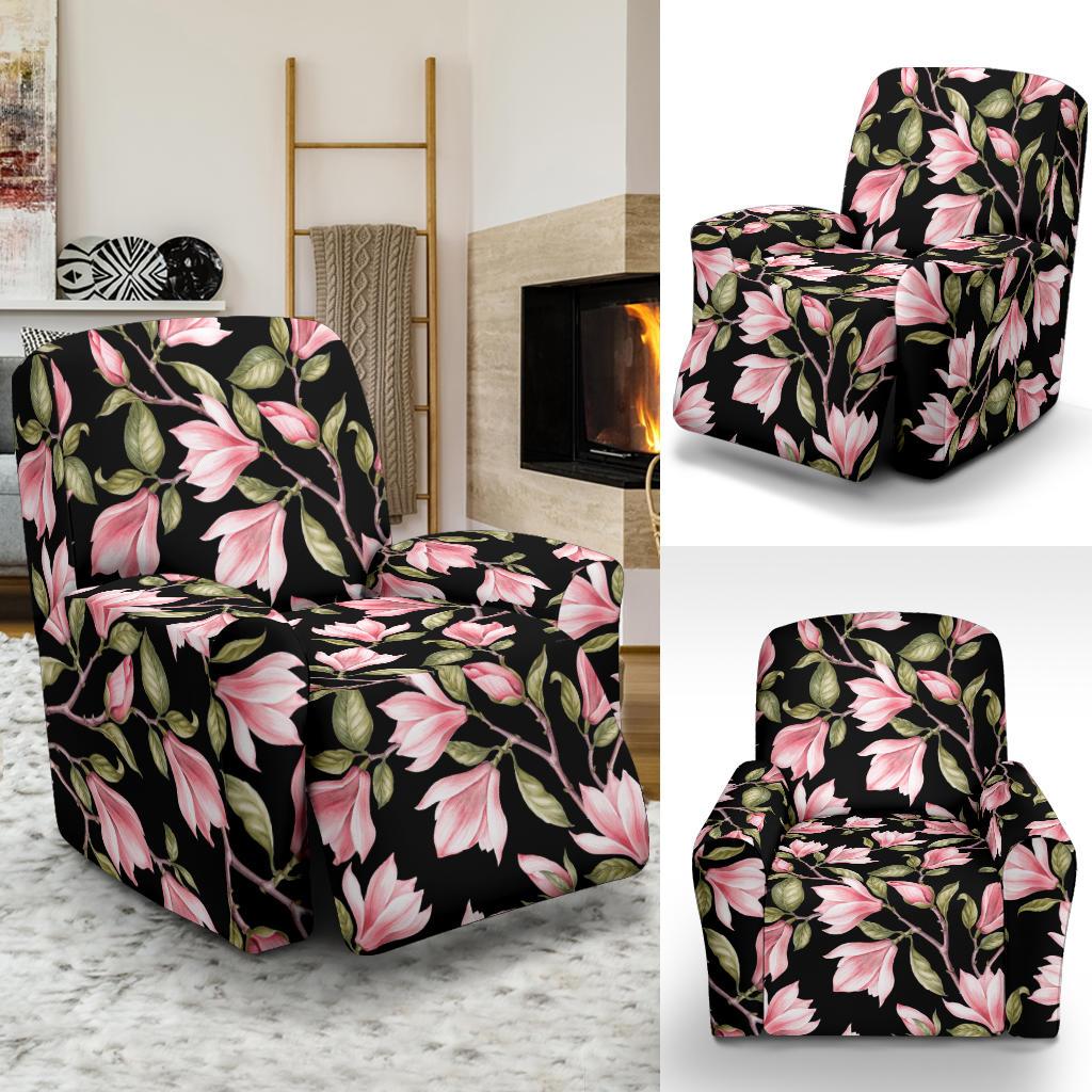 Magnolia Pattern Print Design MAG03 Recliner Slipcover-JORJUNE.COM