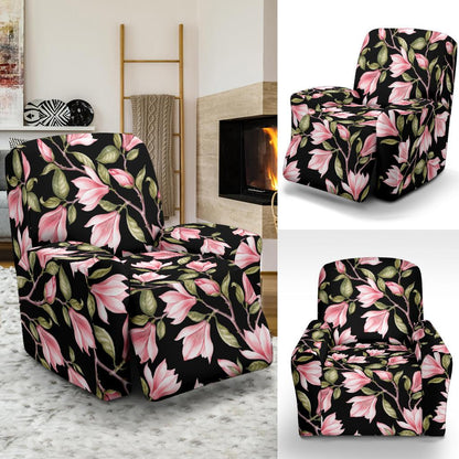 Magnolia Pattern Print Design MAG03 Recliner Slipcover-JORJUNE.COM