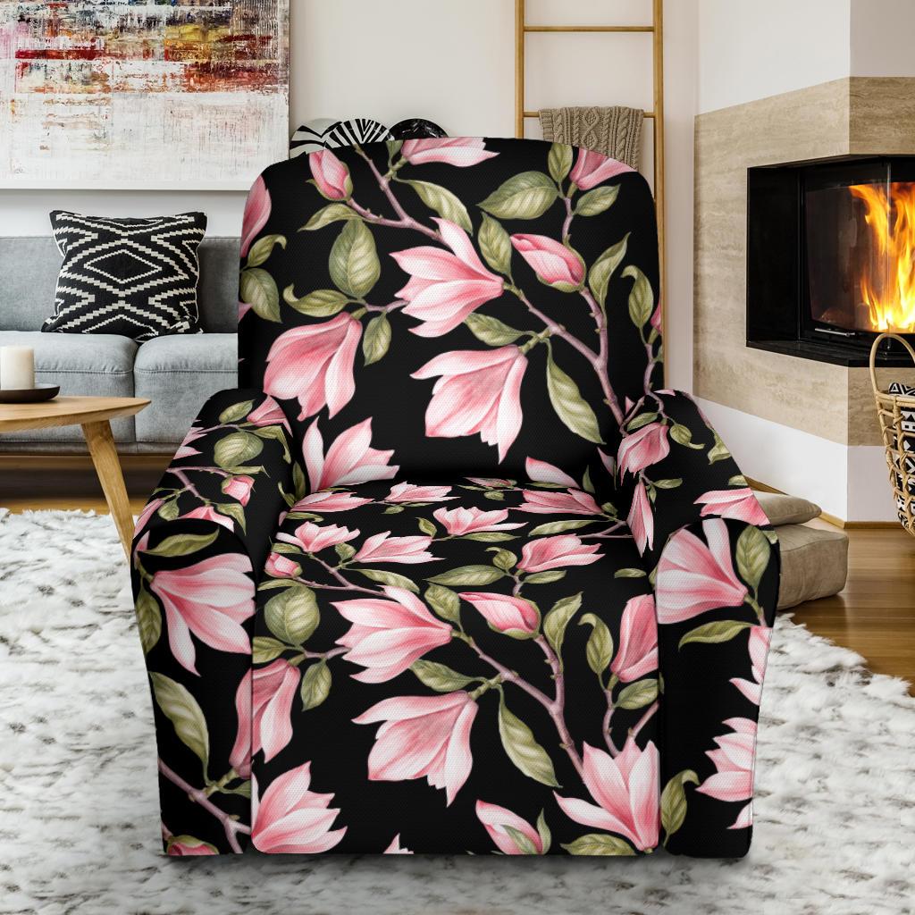 Magnolia Pattern Print Design MAG03 Recliner Slipcover-JORJUNE.COM