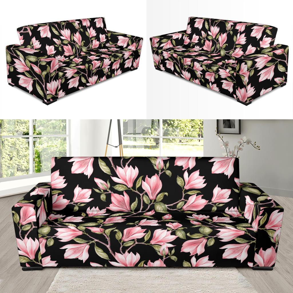 Magnolia Pattern Print Design MAG03 Sofa Slipcover-JORJUNE.COM