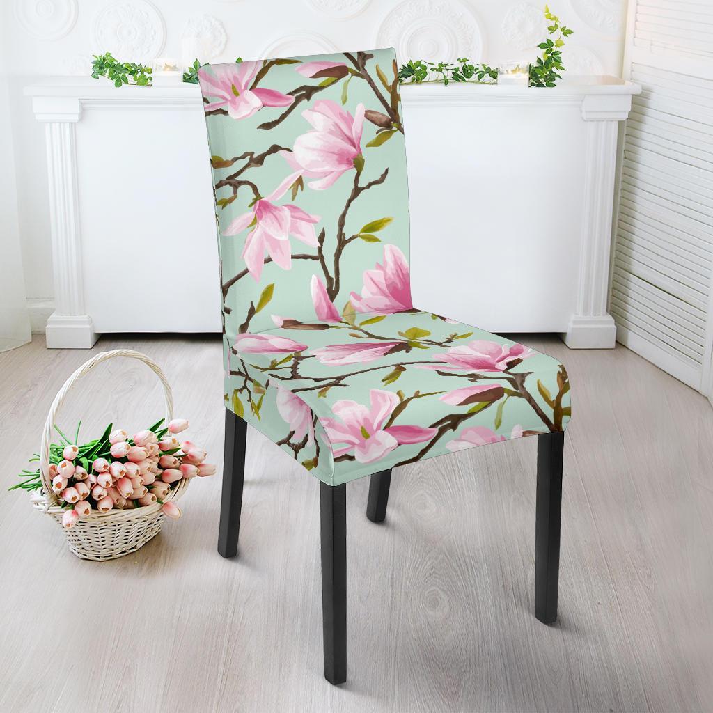 Magnolia Pattern Print Design MAG04 Dining Chair Slipcover-JORJUNE.COM