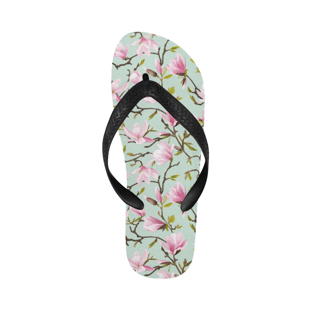 Magnolia Pattern Print Design MAG04 Flip Flops-JorJune