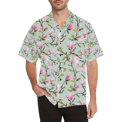 Magnolia Pattern Print Design MAG04 Men Hawaiian Shirt-JorJune