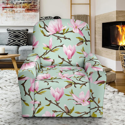Magnolia Pattern Print Design MAG04 Recliner Slipcover-JORJUNE.COM