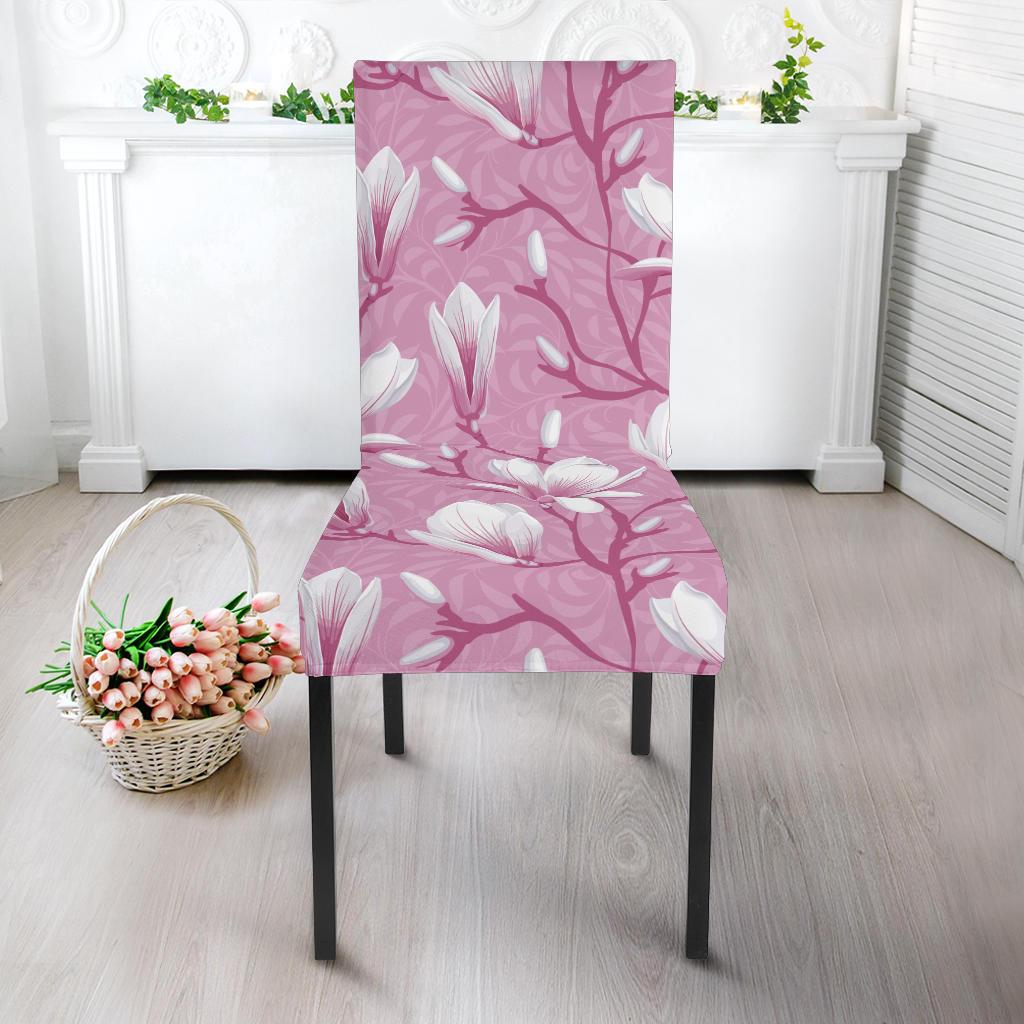 Magnolia Pattern Print Design MAG05 Dining Chair Slipcover-JORJUNE.COM
