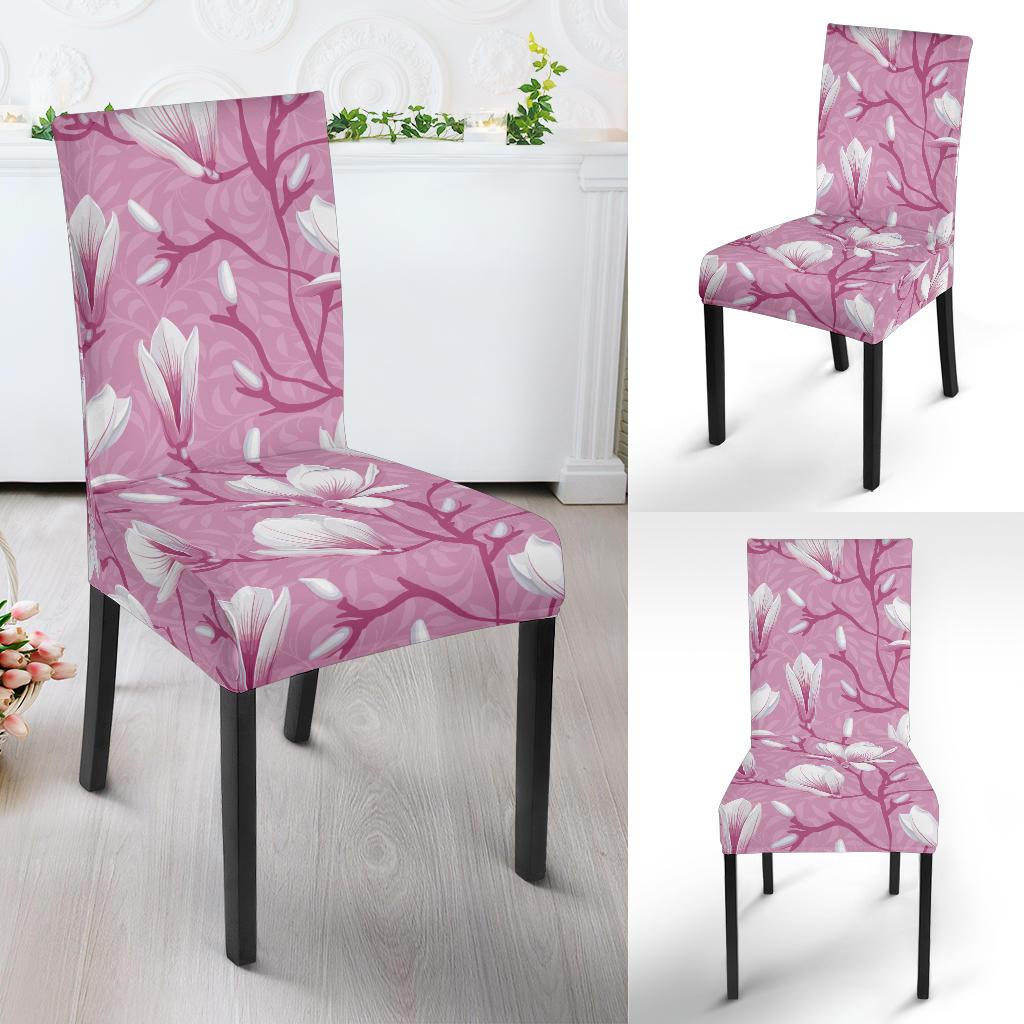 Magnolia Pattern Print Design MAG05 Dining Chair Slipcover-JORJUNE.COM