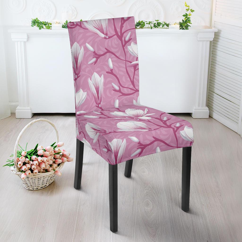 Magnolia Pattern Print Design MAG05 Dining Chair Slipcover-JORJUNE.COM
