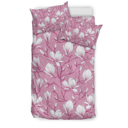 Magnolia Pattern Print Design MAG05 Duvet Cover Bedding Set-JORJUNE.COM