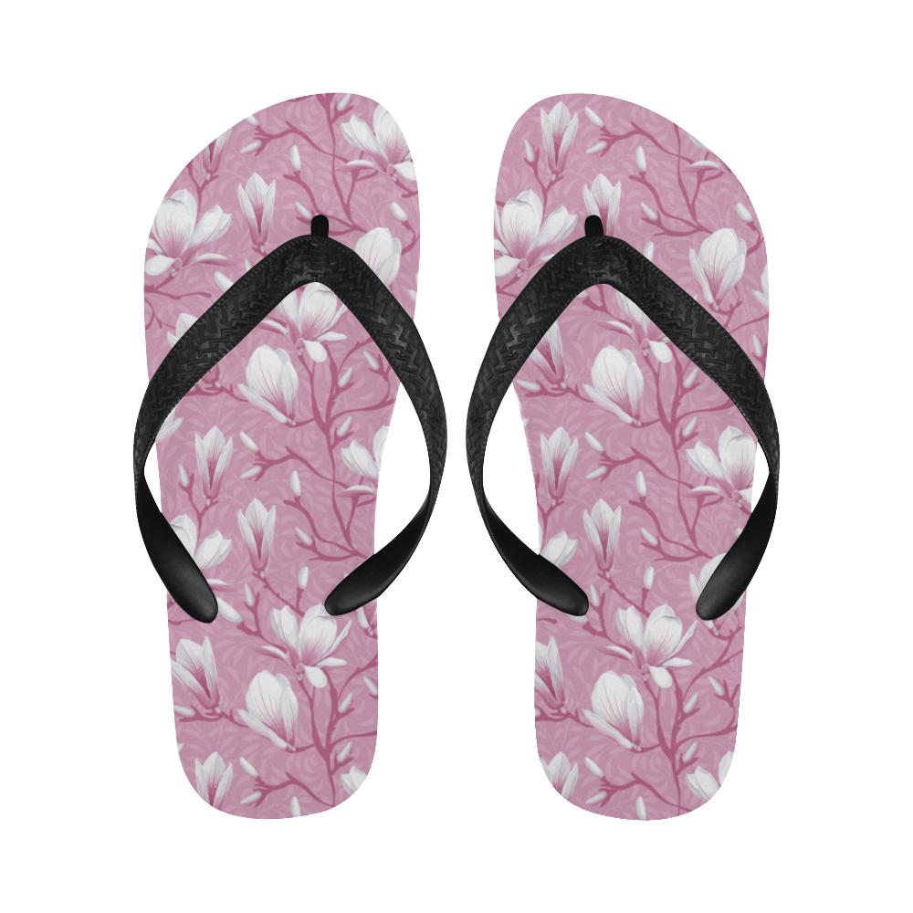 Magnolia Pattern Print Design MAG05 Flip Flops-JorJune