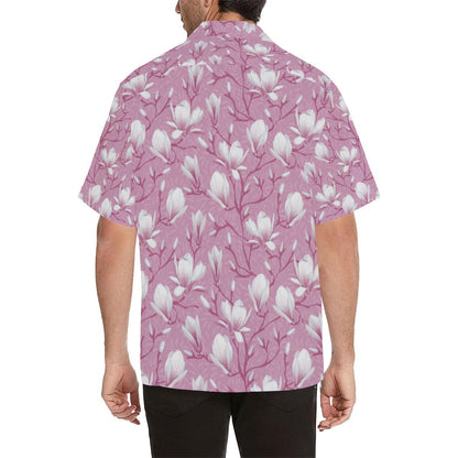 Magnolia Pattern Print Design MAG05 Men Hawaiian Shirt-JorJune
