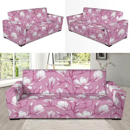Magnolia Pattern Print Design MAG05 Sofa Slipcover-JORJUNE.COM