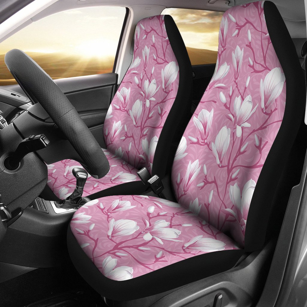 Magnolia Pattern Print Design MAG05 Universal Fit Car Seat Covers-JorJune