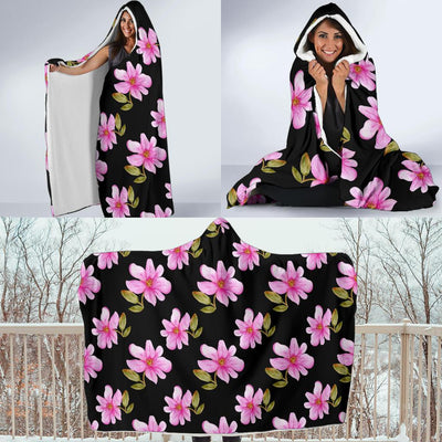 Magnolia Pattern Print Design MAG06 Hooded Blanket-JORJUNE.COM