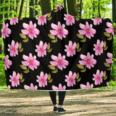 Magnolia Pattern Print Design MAG06 Hooded Blanket-JORJUNE.COM