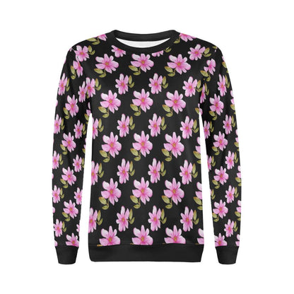 Magnolia Pattern Print Design MAG06 Women Long Sleeve Sweatshirt-JorJune