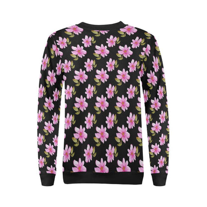 Magnolia Pattern Print Design MAG06 Women Long Sleeve Sweatshirt-JorJune