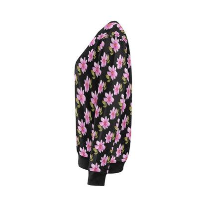 Magnolia Pattern Print Design MAG06 Women Long Sleeve Sweatshirt-JorJune