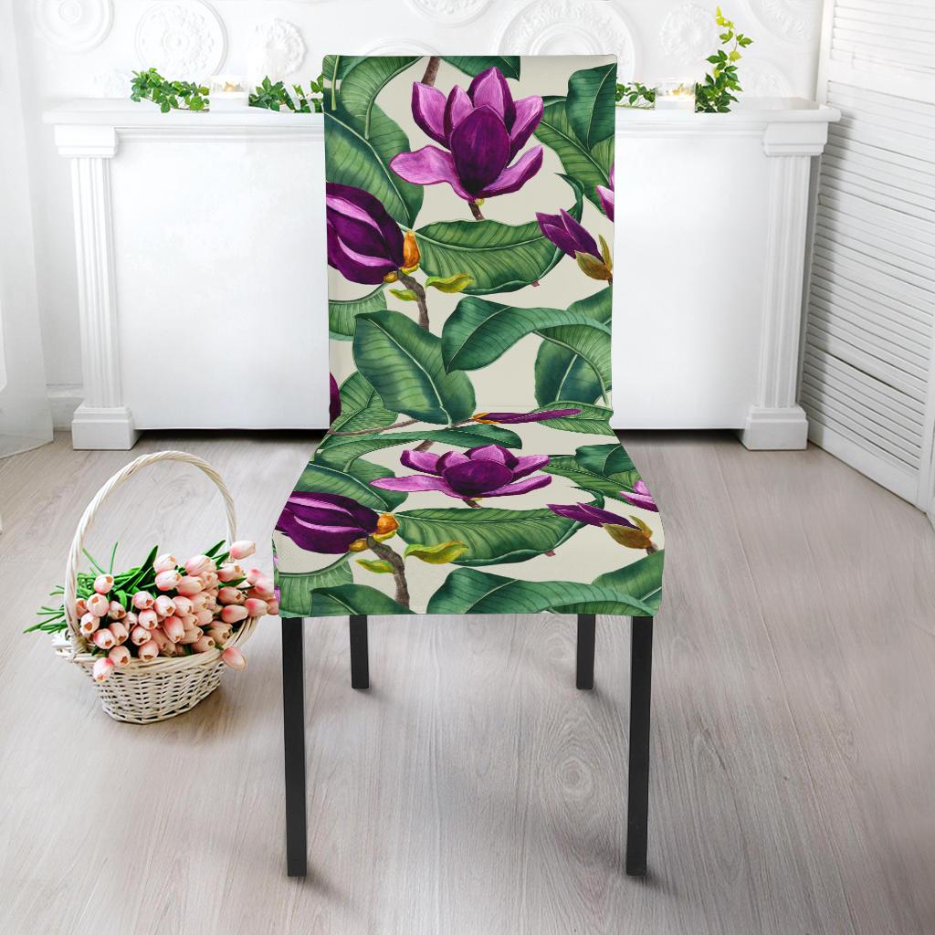 Magnolia Pattern Print Design MAG07 Dining Chair Slipcover-JORJUNE.COM