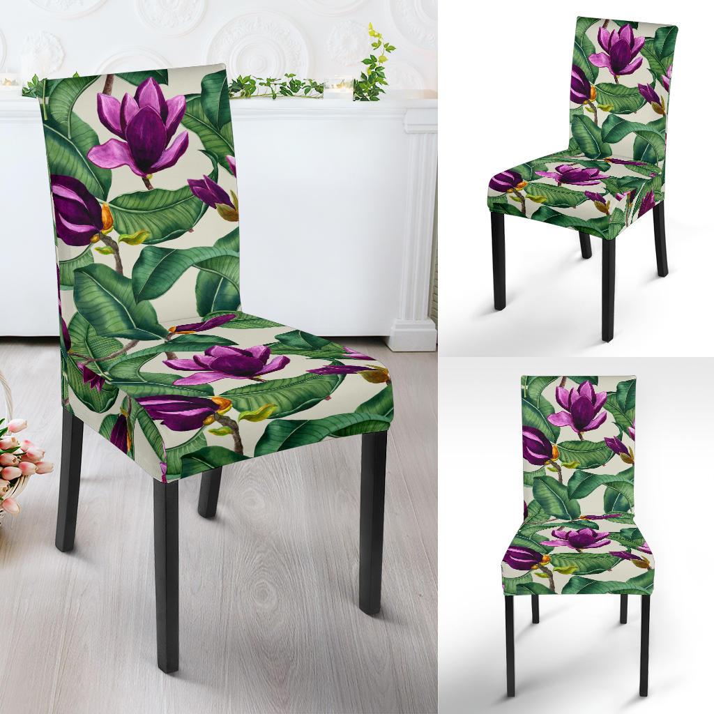 Magnolia Pattern Print Design MAG07 Dining Chair Slipcover-JORJUNE.COM