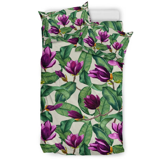 Magnolia Pattern Print Design MAG07 Duvet Cover Bedding Set-JORJUNE.COM