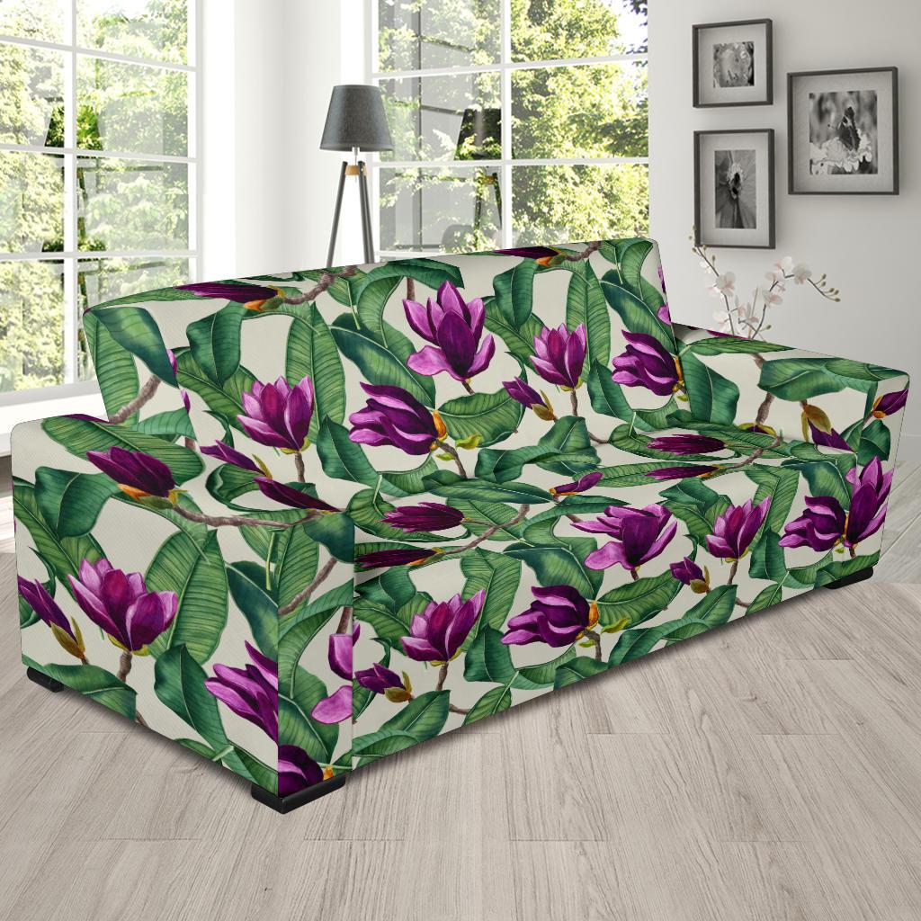 Magnolia Pattern Print Design MAG07 Sofa Slipcover-JORJUNE.COM