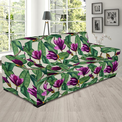 Magnolia Pattern Print Design MAG07 Sofa Slipcover-JORJUNE.COM