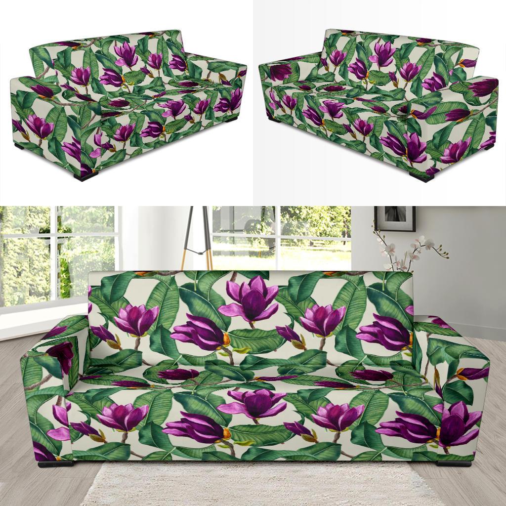 Magnolia Pattern Print Design MAG07 Sofa Slipcover-JORJUNE.COM