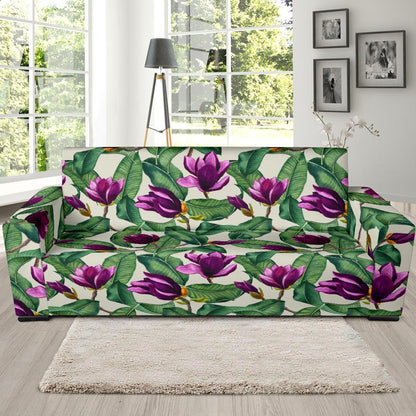 Magnolia Pattern Print Design MAG07 Sofa Slipcover-JORJUNE.COM