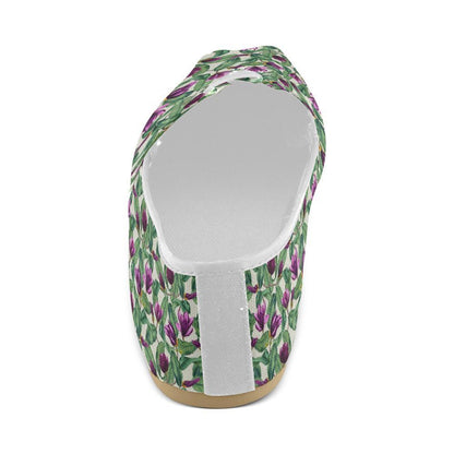 Magnolia Pattern Print Design MAG07 Women Casual Shoes-JorJune.com