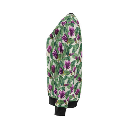 Magnolia Pattern Print Design MAG07 Women Long Sleeve Sweatshirt-JorJune
