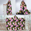 Magnolia Pattern Print Design MAG08 Hooded Blanket-JORJUNE.COM