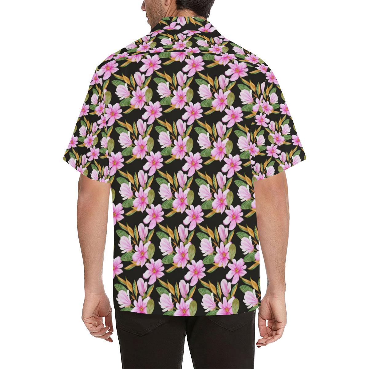 Magnolia Pattern Print Design MAG08 Men Hawaiian Shirt-JorJune
