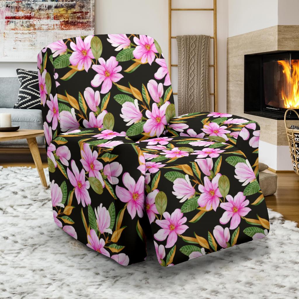 Magnolia Pattern Print Design MAG08 Recliner Slipcover-JORJUNE.COM