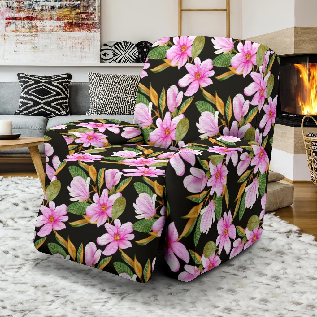 Magnolia Pattern Print Design MAG08 Recliner Slipcover-JORJUNE.COM