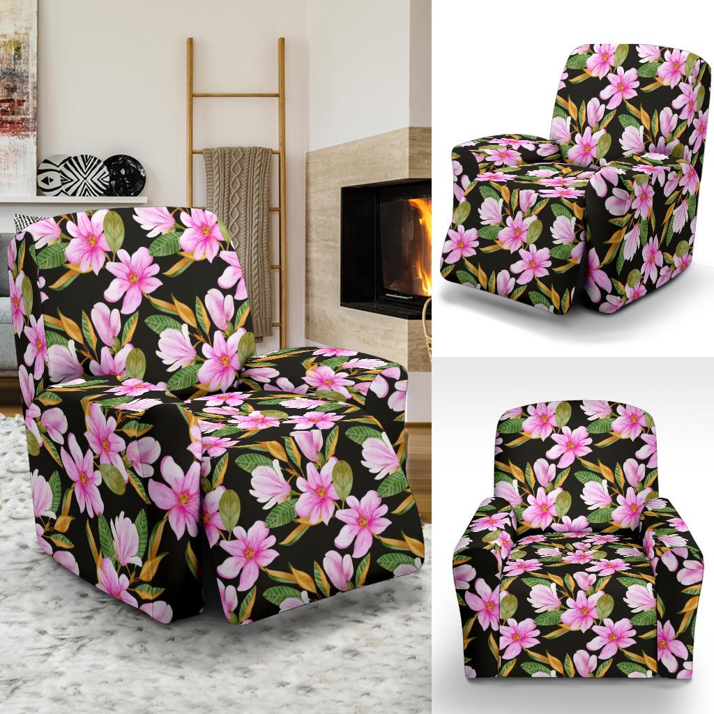 Magnolia Pattern Print Design MAG08 Recliner Slipcover-JORJUNE.COM