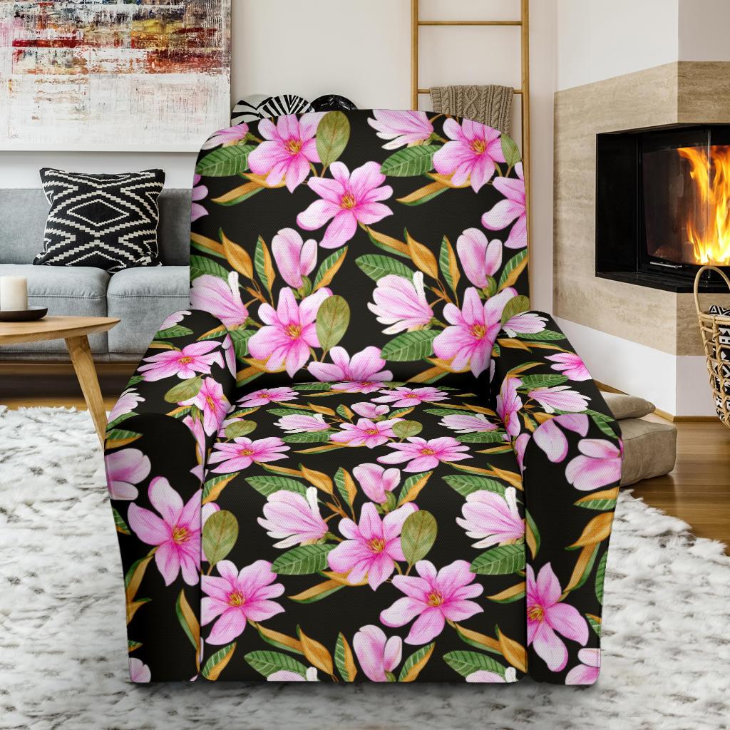 Magnolia Pattern Print Design MAG08 Recliner Slipcover-JORJUNE.COM