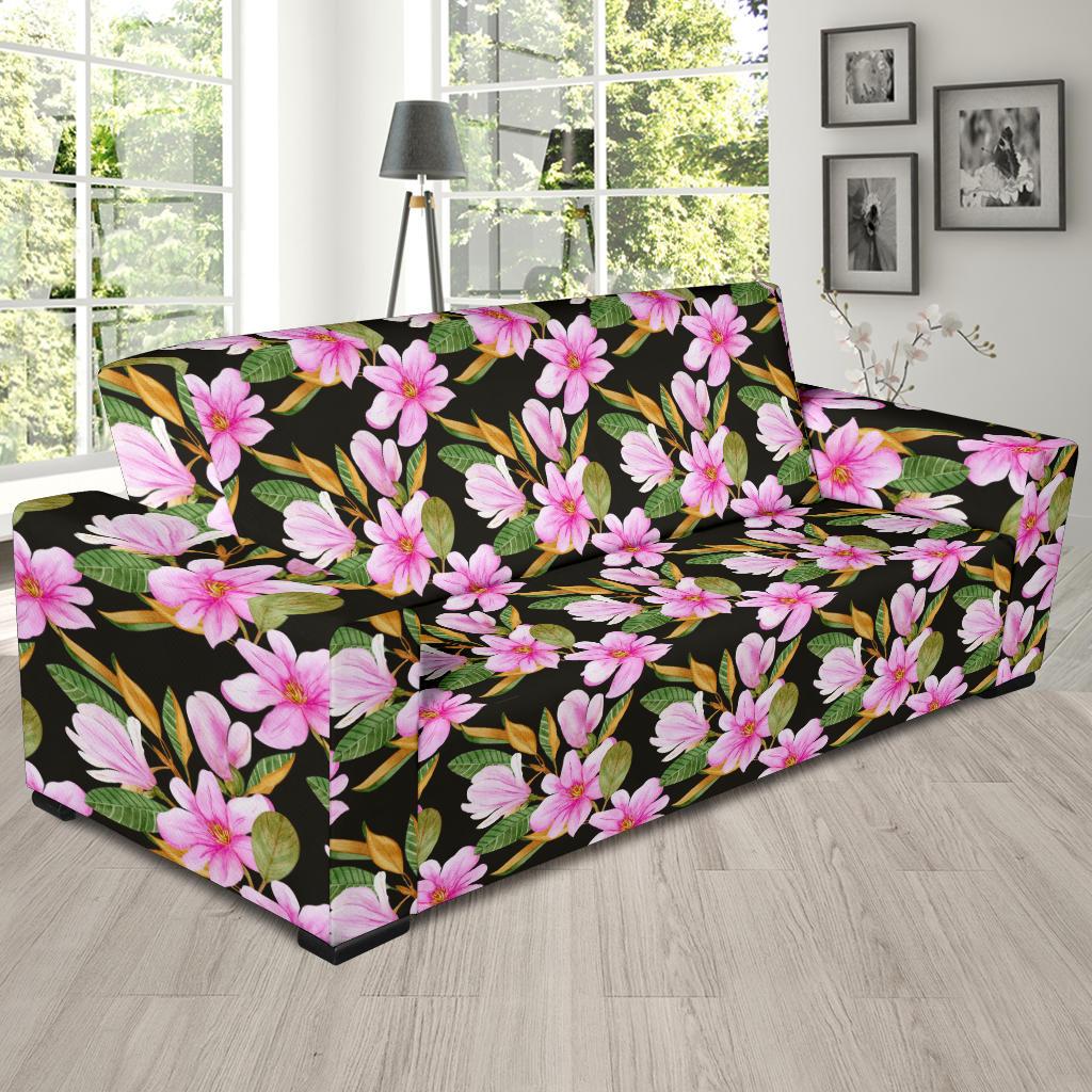 Magnolia Pattern Print Design MAG08 Sofa Slipcover-JORJUNE.COM