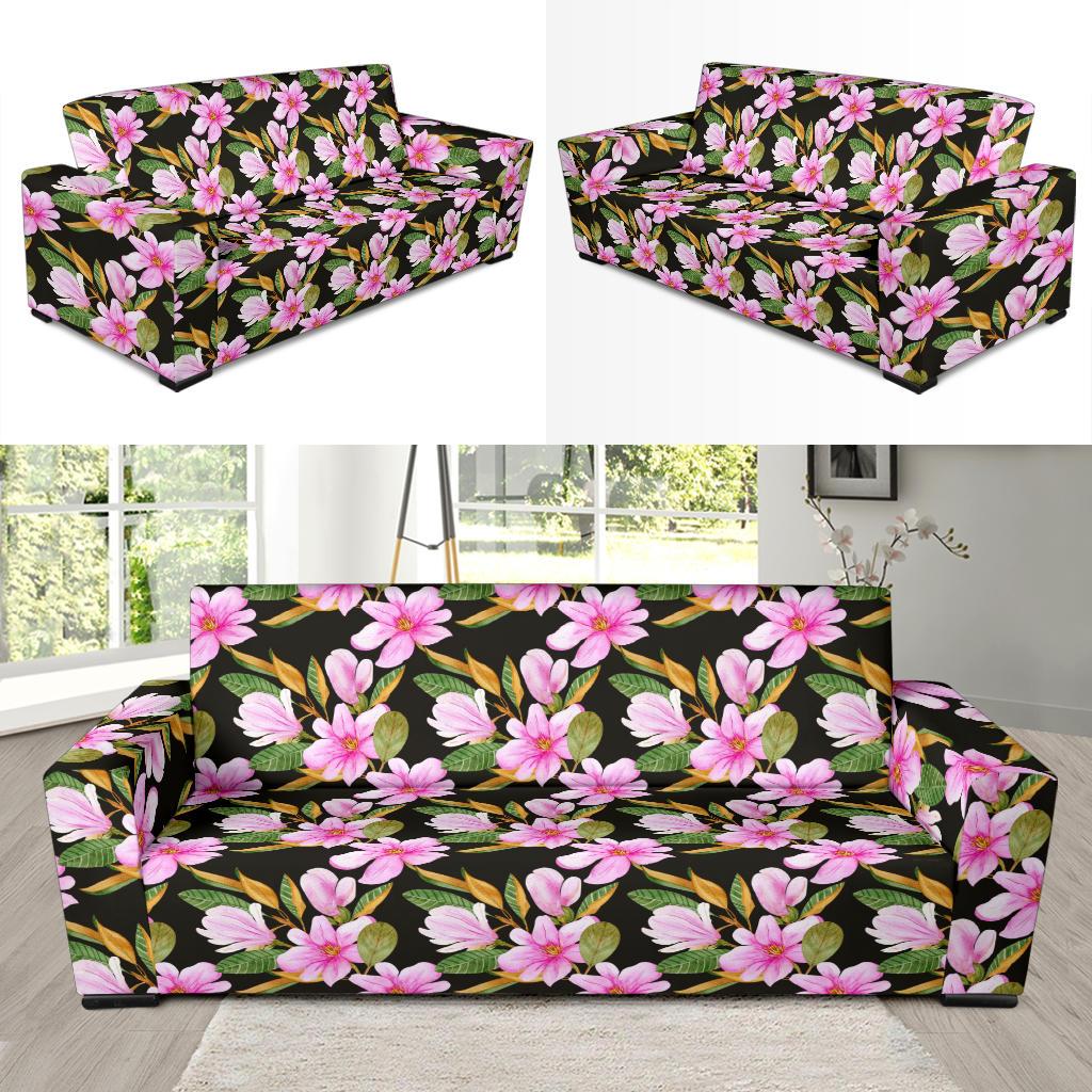 Magnolia Pattern Print Design MAG08 Sofa Slipcover-JORJUNE.COM