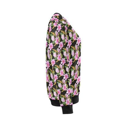 Magnolia Pattern Print Design MAG08 Women Long Sleeve Sweatshirt-JorJune