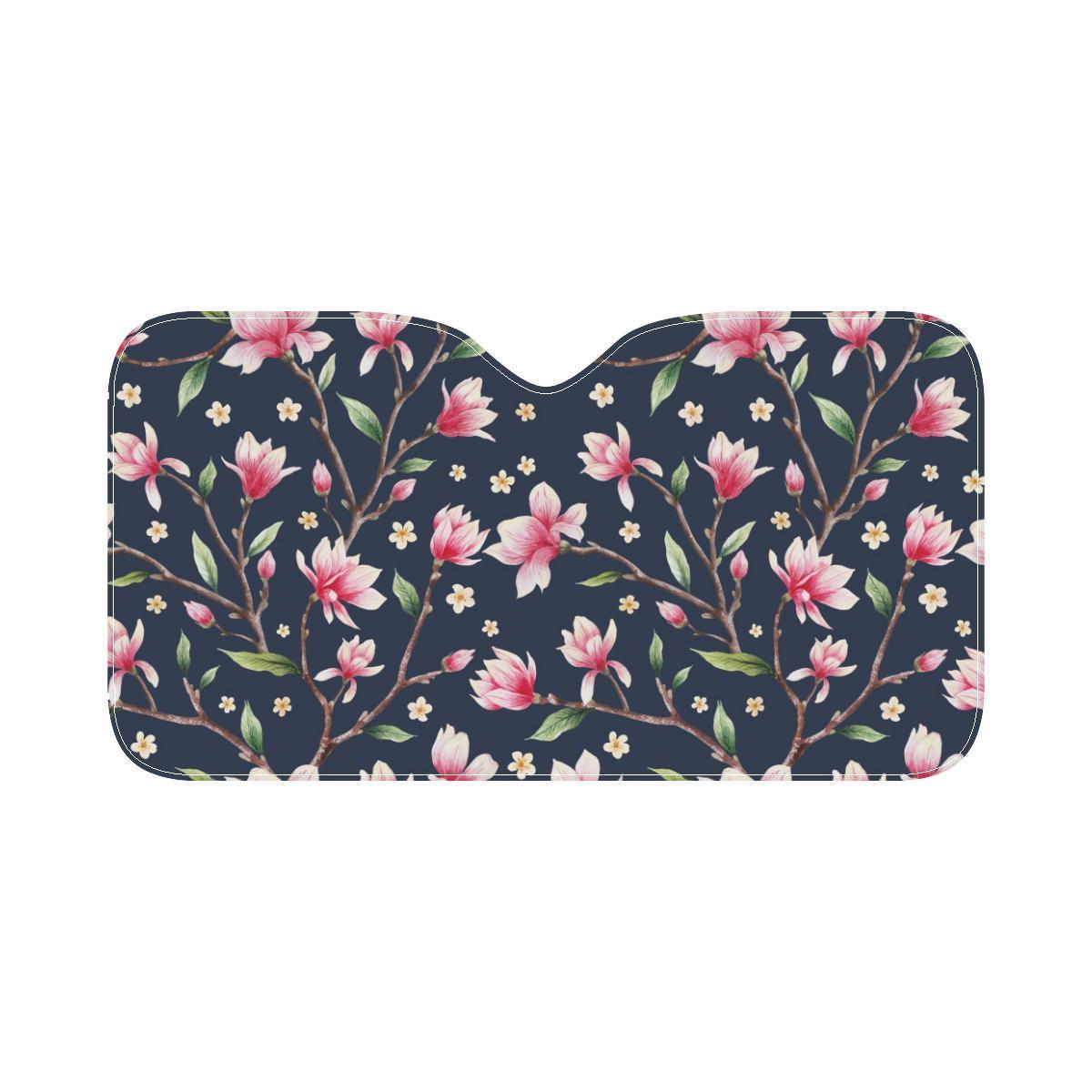 Magnolia Pattern Print Design MAG09 Car Sun Shade-JorJune
