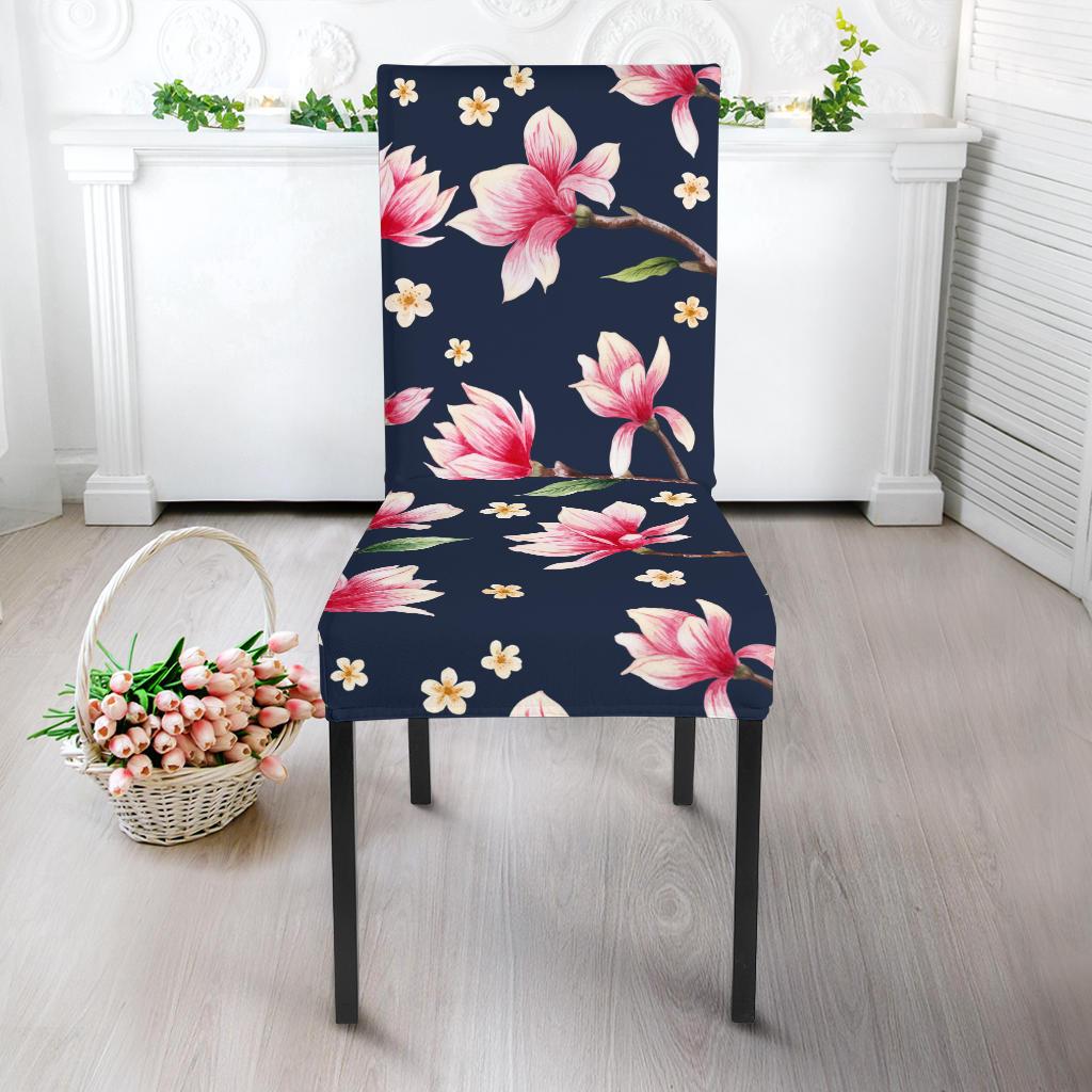 Magnolia Pattern Print Design MAG09 Dining Chair Slipcover-JORJUNE.COM