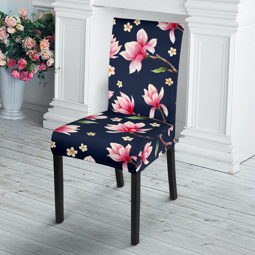 Magnolia Pattern Print Design MAG09 Dining Chair Slipcover-JORJUNE.COM