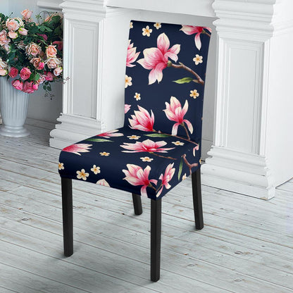 Magnolia Pattern Print Design MAG09 Dining Chair Slipcover-JORJUNE.COM