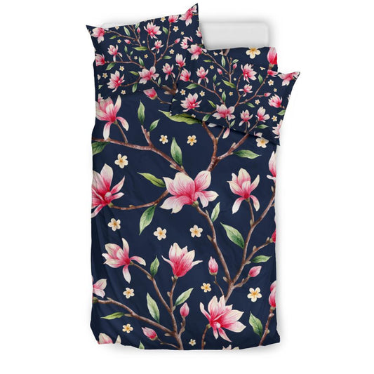 Magnolia Pattern Print Design MAG09 Duvet Cover Bedding Set-JORJUNE.COM