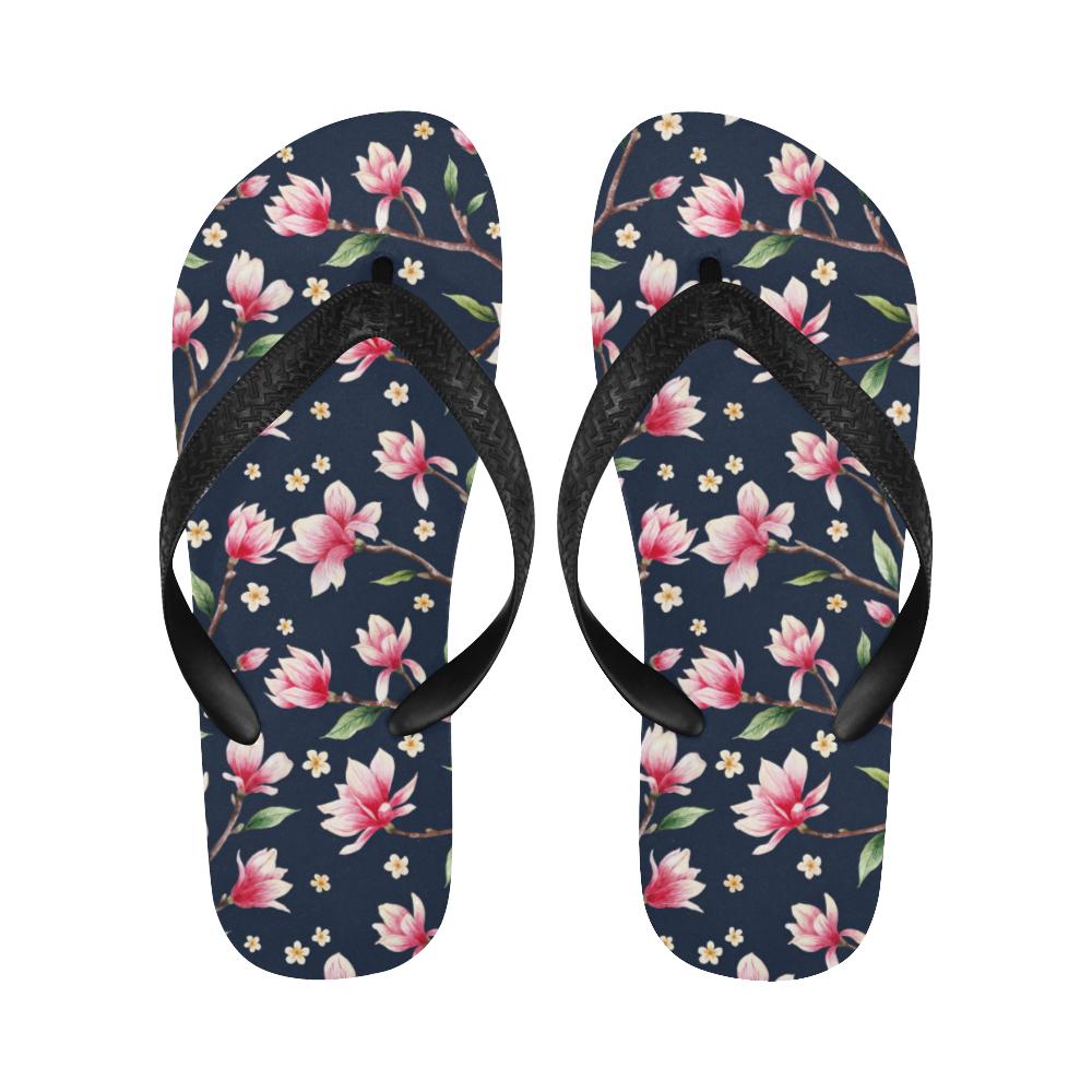 Magnolia Pattern Print Design MAG09 Flip Flops-JorJune