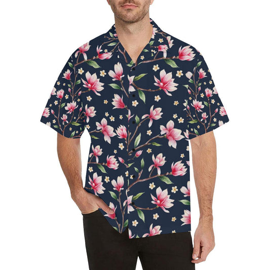 Magnolia Pattern Print Design MAG09 Men Hawaiian Shirt-JorJune