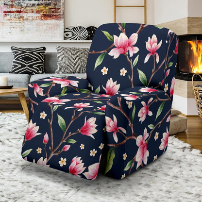 Magnolia Pattern Print Design MAG09 Recliner Slipcover-JORJUNE.COM