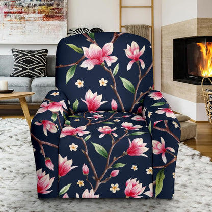 Magnolia Pattern Print Design MAG09 Recliner Slipcover-JORJUNE.COM